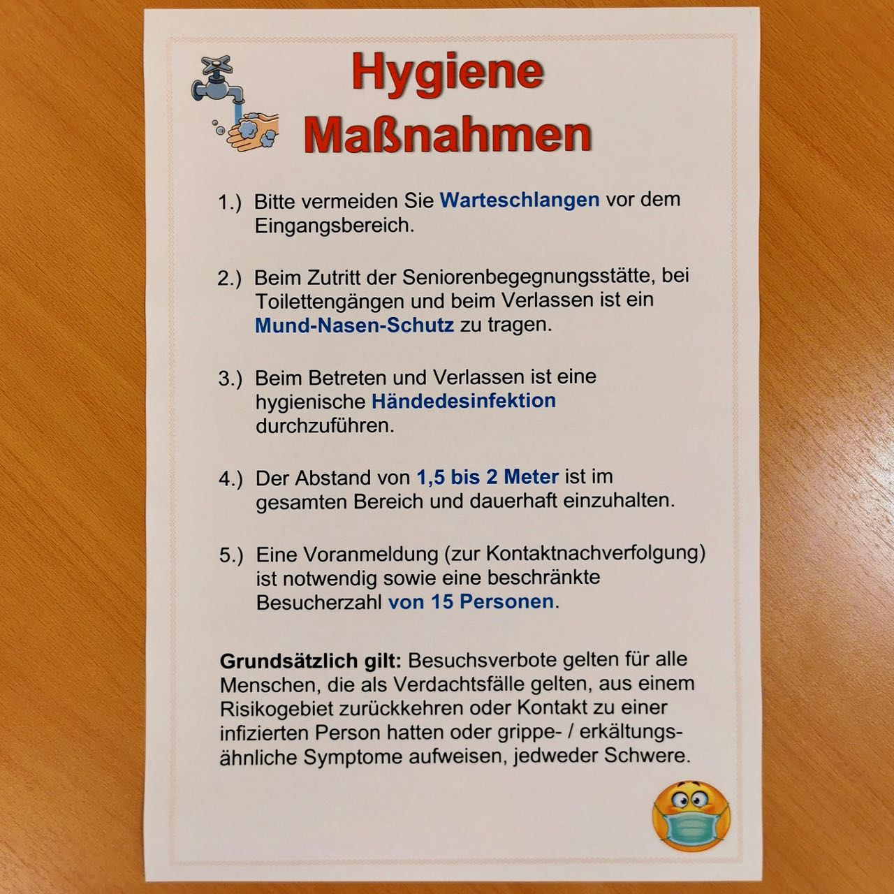 Hygiene-Maßnahmen im LWH Duderstadt. | Foto: Caritas