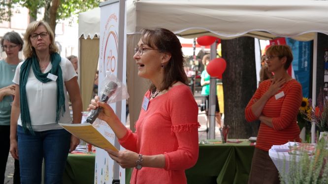Maria Weiss während der Eröffnung der Freiwilligenmesse „Engagiert in Göttingen!“ am 10. September 2021. | Foto: Chenoa Thomas 