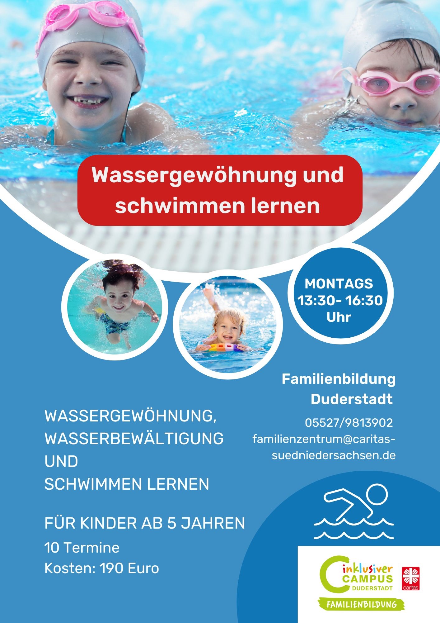 Wassergewöhnung und schwimmen lernen