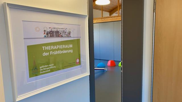 Eingang zum Therapieraum im Inklusiven Campus Duderstadt. | Foto: Caritas Eingang zum Therapieraum im Inklusiven Campus Duderstadt. | Foto: Caritas