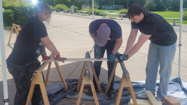 Arineo-Azubis im Einsatz für den SC Hainberg. | Foto: Lars Willmann Arineo-Azubis im Einsatz für den SC Hainberg. | Foto: Lars Willmann