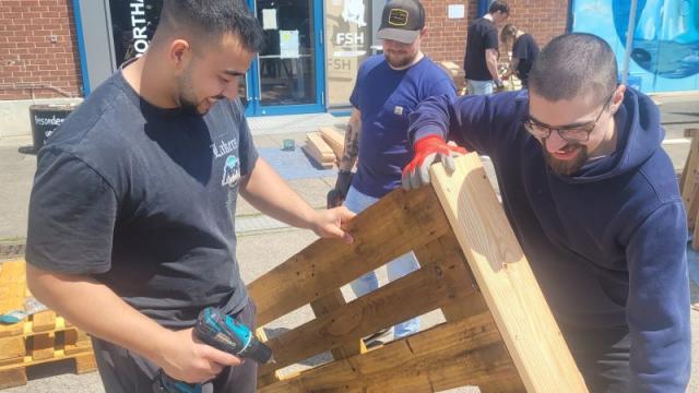 Arineo-Azubis im Einsatz für den SC Hainberg. | Foto: Lars Willmann Arineo-Azubis im Einsatz für den SC Hainberg. | Foto: Lars Willmann